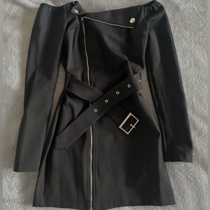 Super Down | Black Zip Up Dress | Size : S